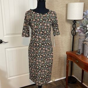 Lularoe NWT Julia Dress Size Medium Spaceship Print Outer Space Stars Science